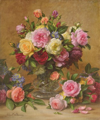 A Cluster of Victorian Roses by Albert Williams